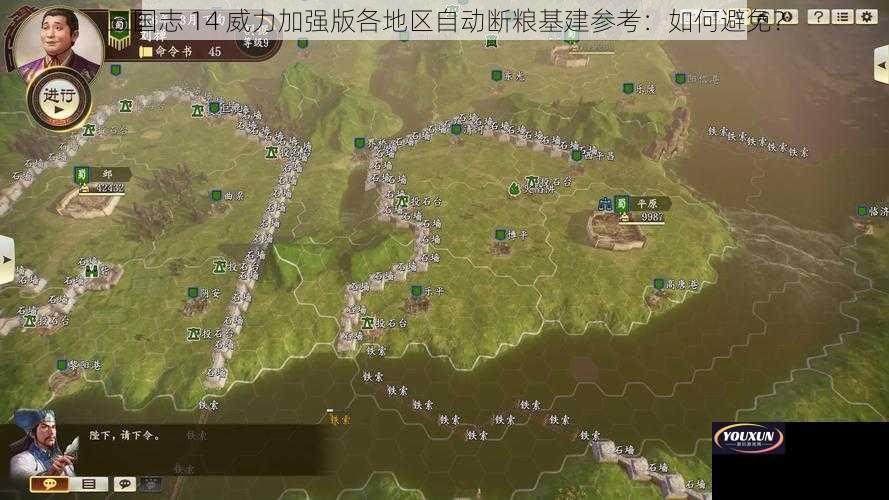 三国志 14 威力加强版各地区自动断粮基建参考：如何避免？