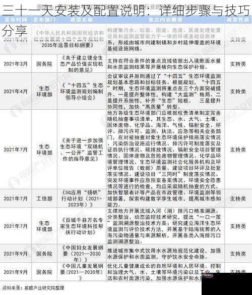 三十一天安装及配置说明：详细步骤与技巧分享