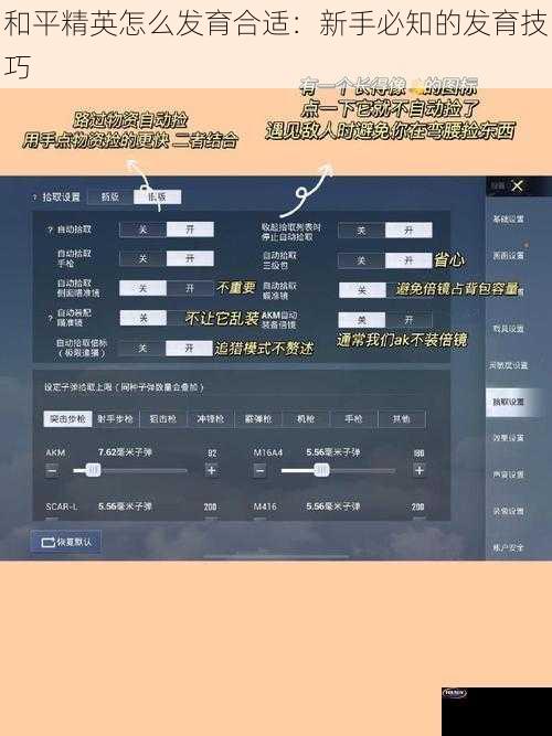 和平精英怎么发育合适：新手必知的发育技巧