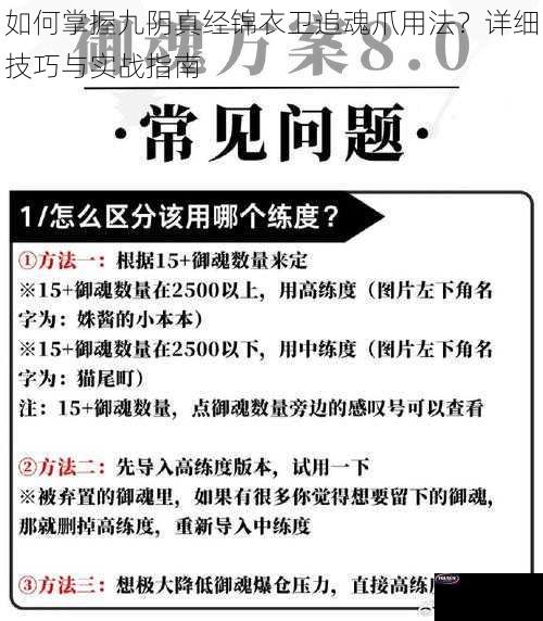 如何掌握九阴真经锦衣卫追魂爪用法？详细技巧与实战指南