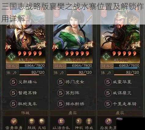 三国志战略版襄樊之战水寨位置及解锁作用详解