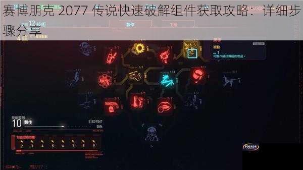 赛博朋克 2077 传说快速破解组件获取攻略：详细步骤分享