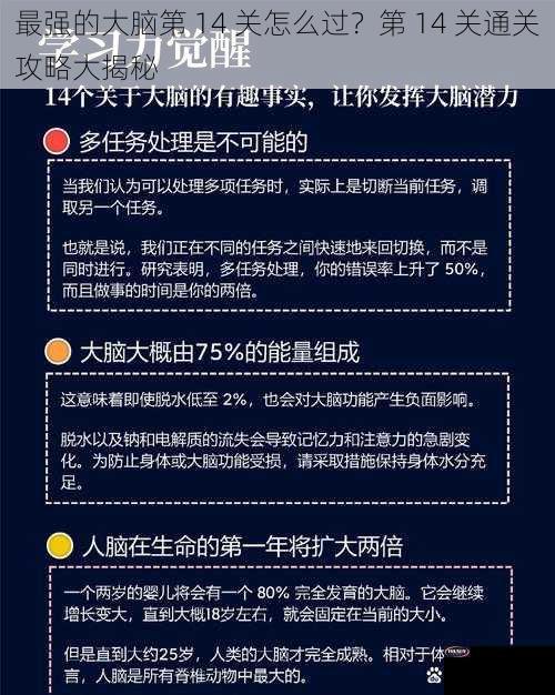 最强的大脑第 14 关怎么过？第 14 关通关攻略大揭秘