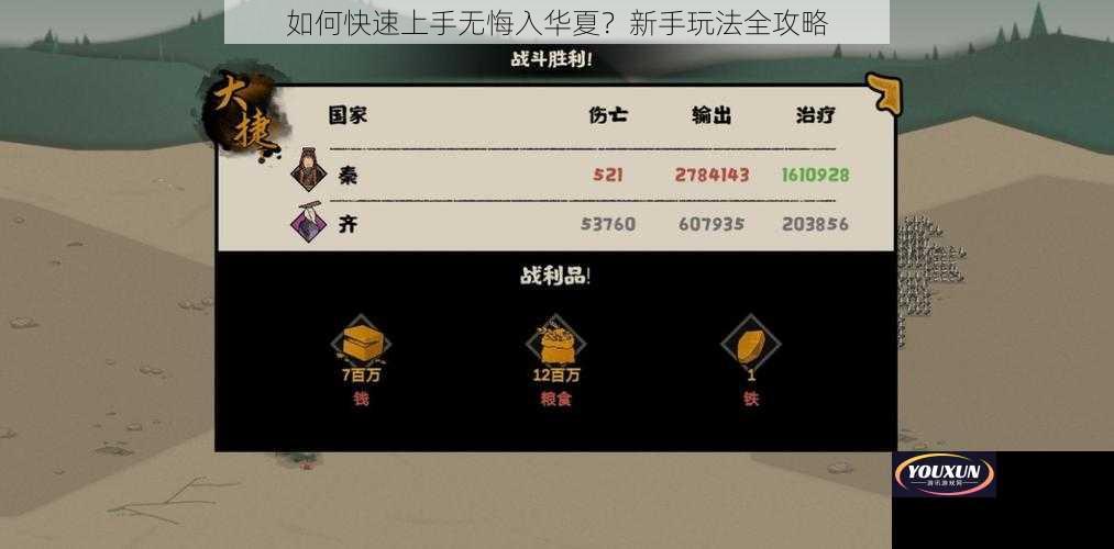 如何快速上手无悔入华夏？新手玩法全攻略