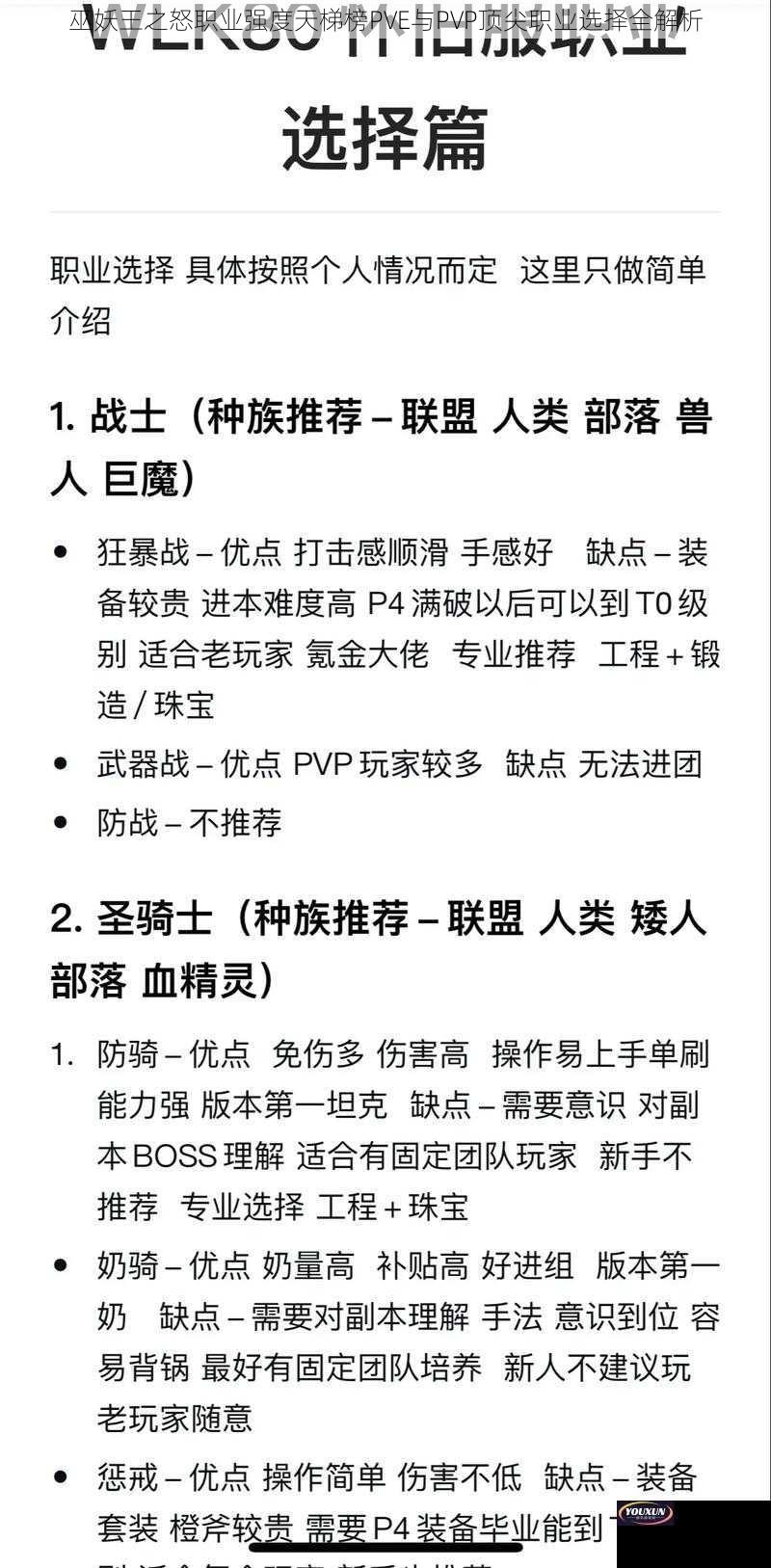 巫妖王之怒职业强度天梯榜PVE与PVP顶尖职业选择全解析