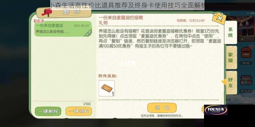 小森生活高性价比道具推荐及终身卡使用技巧全面解析